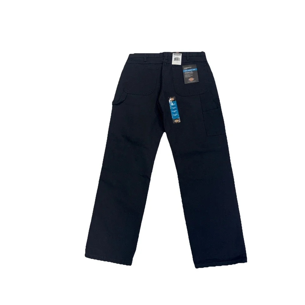 NWT Dickies Carpenter Jeans Mens 34x32 Relaxed Fit Straight Leg Work Black